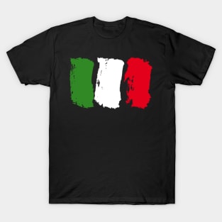 Italy Flag - Brush Strokes T-Shirt